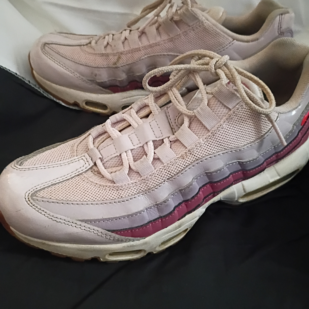 Nike Pink and Gray Athletic Shoes with Cushioning Technology